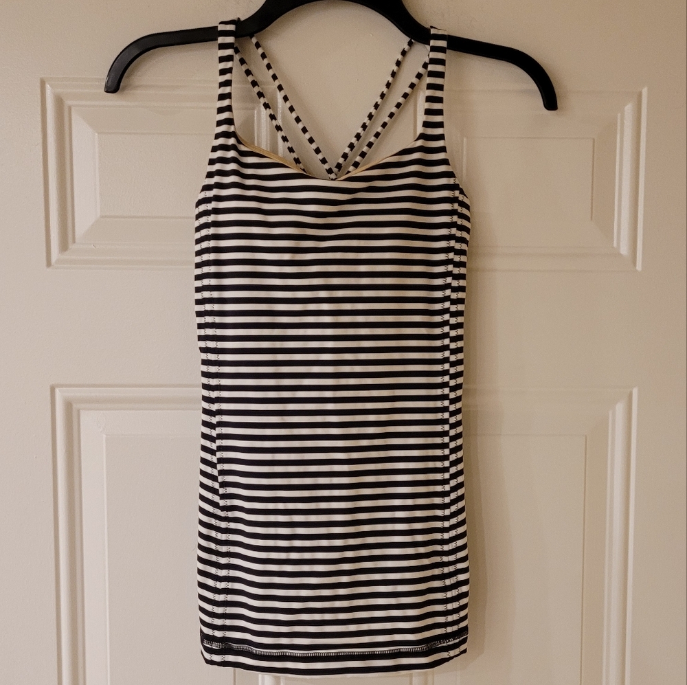 Lululemon Striped Spaghetti Strap Top